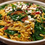 20-minute Balsamic Orzo Salad with Spinach and Feta