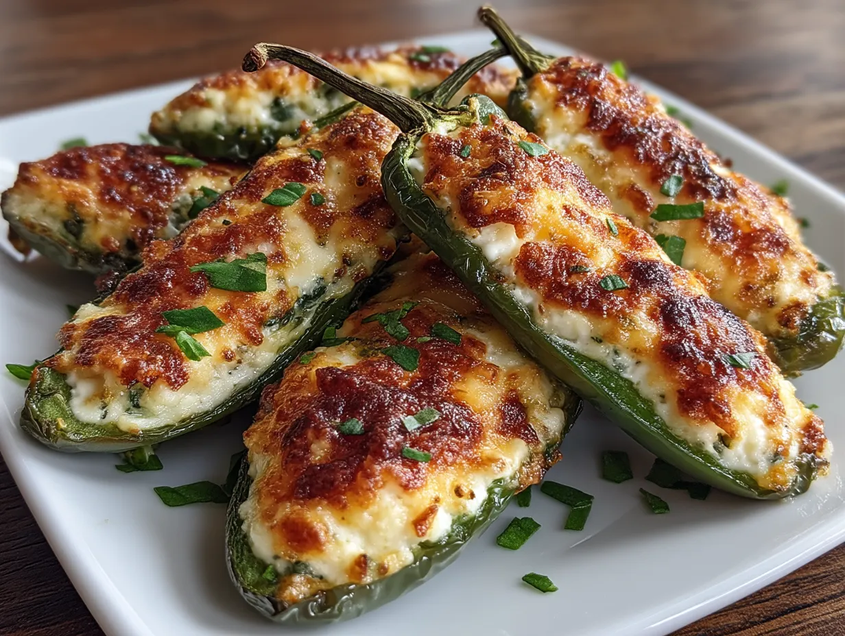 Serving Air Fryer Jalapeno Poppers Filled with Creamy Cheese