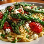Asparagus and Orzo Salad with Feta Cheese