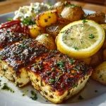 Baked Feta Potatoes with zesty lemon
