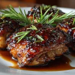 Baked Low Sodium Balsamic Chicken Thighs with Rosemary
