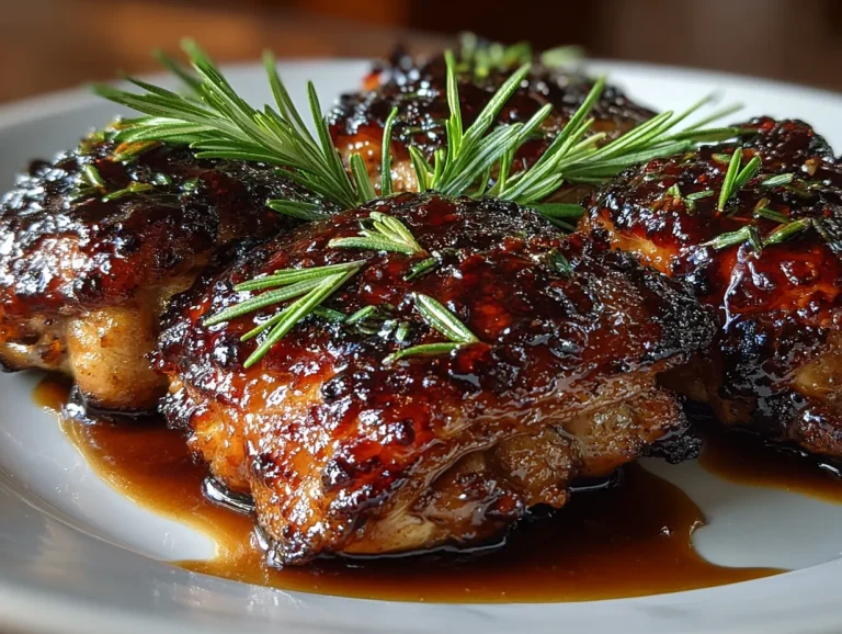 Baked Low Sodium Balsamic Chicken Thighs with Rosemary