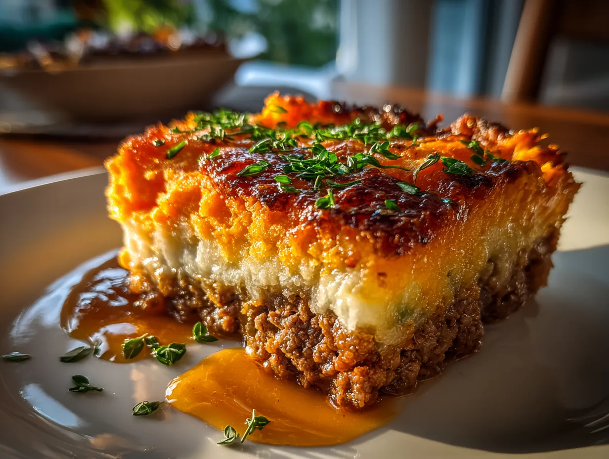 Beef Shepherd Pie with Sweet Potato Mash
