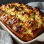 Cheesy Garlic Bread Pull-Apart Loaf with Mozzarella