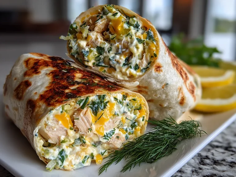 Dill Pickle Chicken Salad Wrap with Cheddar