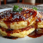 fluffy chocolate pancakes