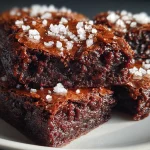 Fudgy Dark Chocolate Brownies with Sea Salt Flakes