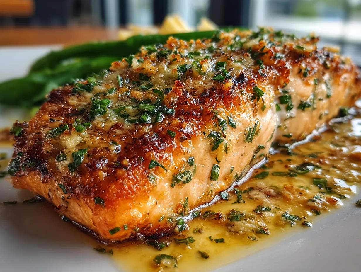 garlic butter baked salmon