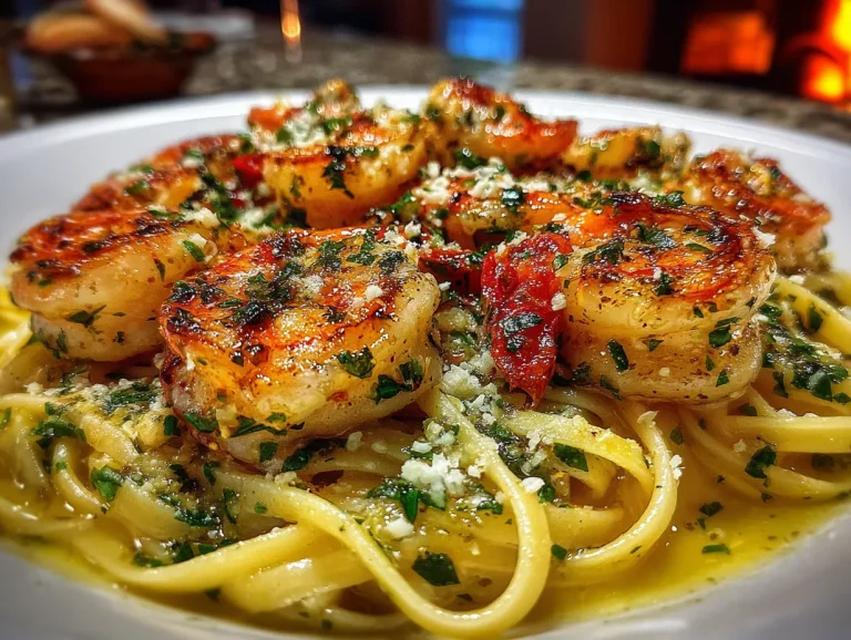 Garlic Butter Shrimp Scampi with Linguine Pasta