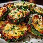 Garlic Parmesan Baked Zucchini Slices