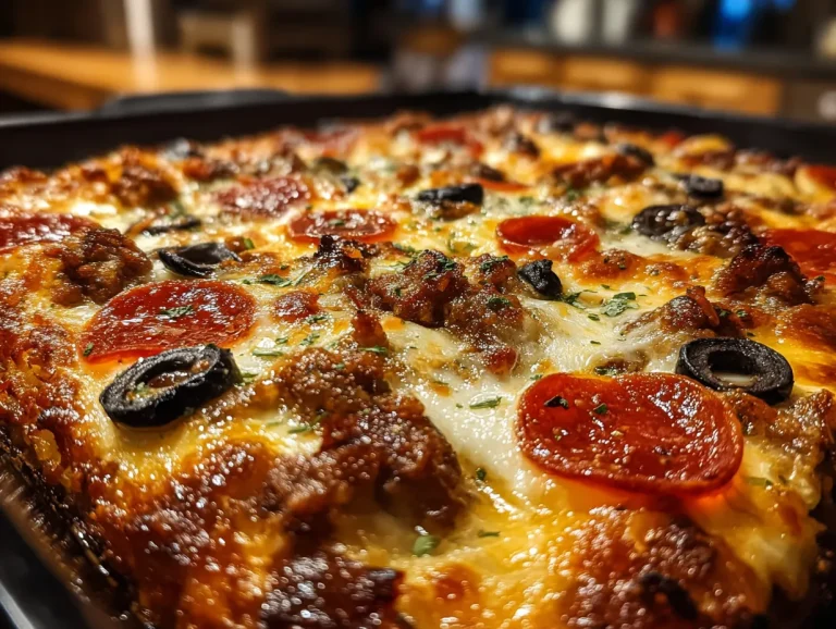 Meat Lovers Pizza Casserole