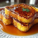 Pumpkin Puree French Toast with Cinnamon Butter