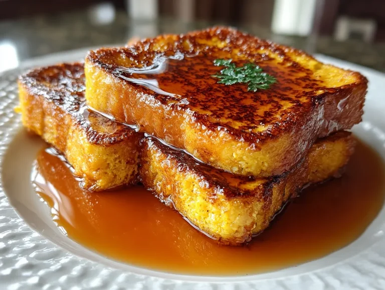Pumpkin Puree French Toast with Cinnamon Butter