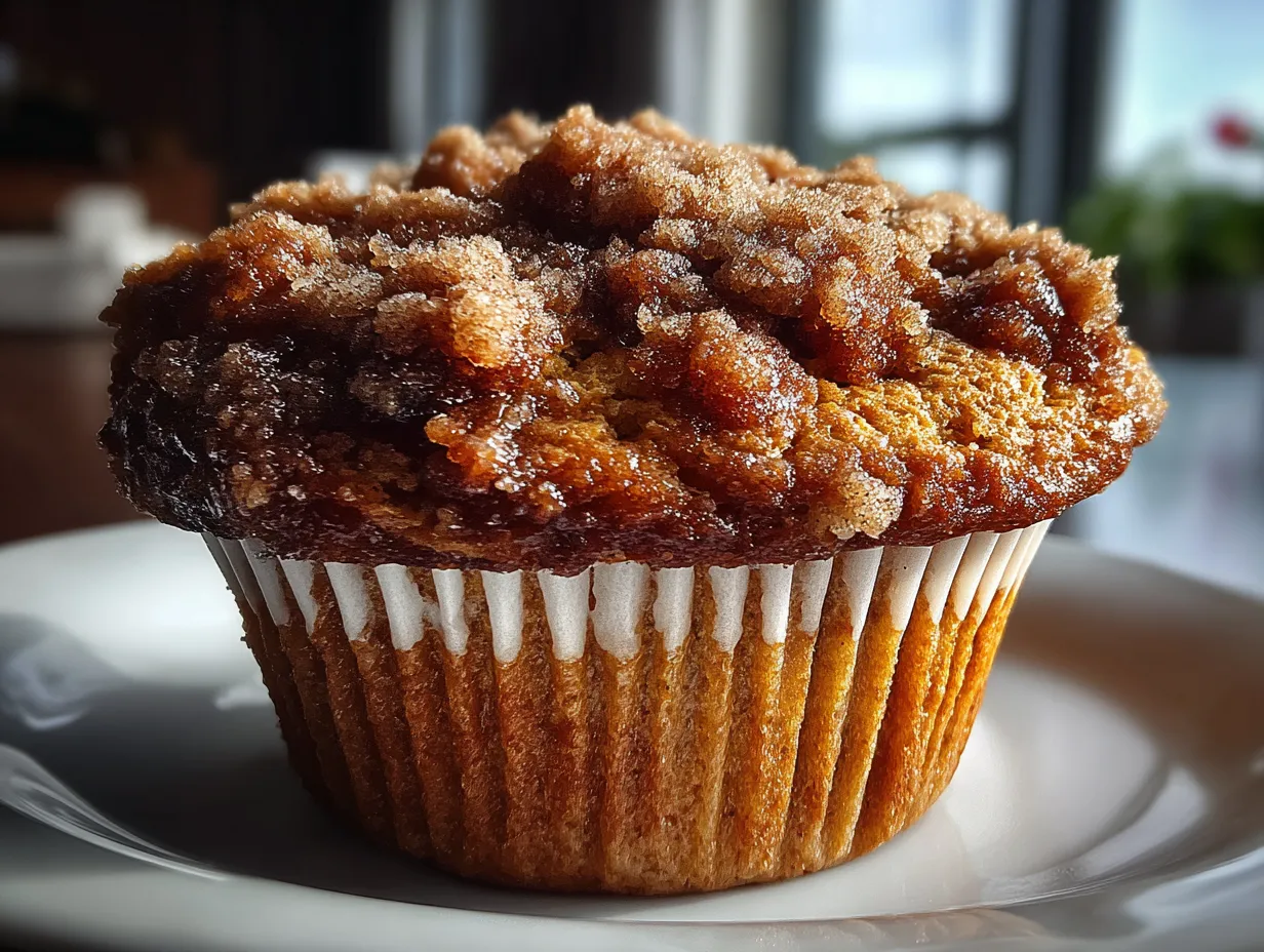 Rhubarb Muffin with Cinnamon Streusel