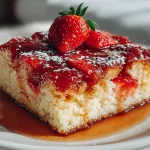 Strawberry Earthquake Cake