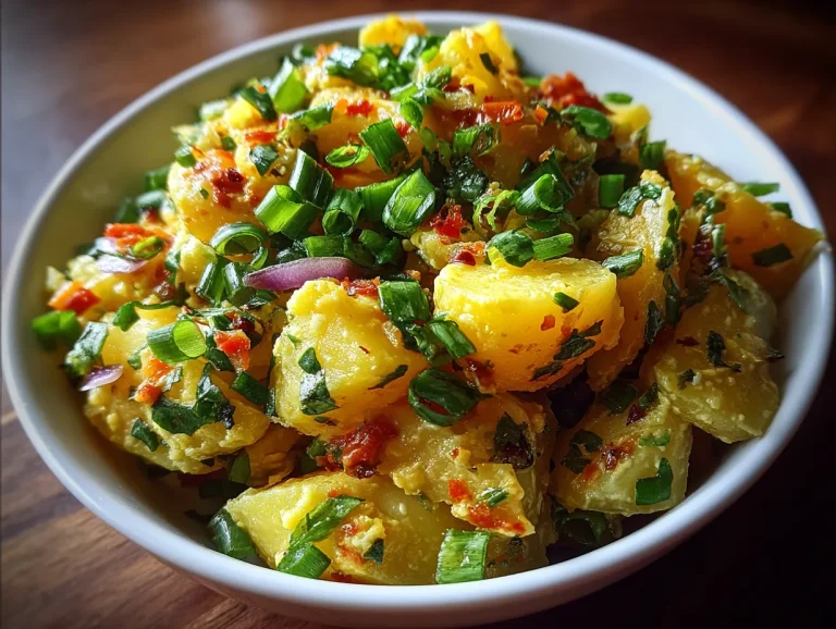 Traditional Jamaican Potato Salad with Scallions