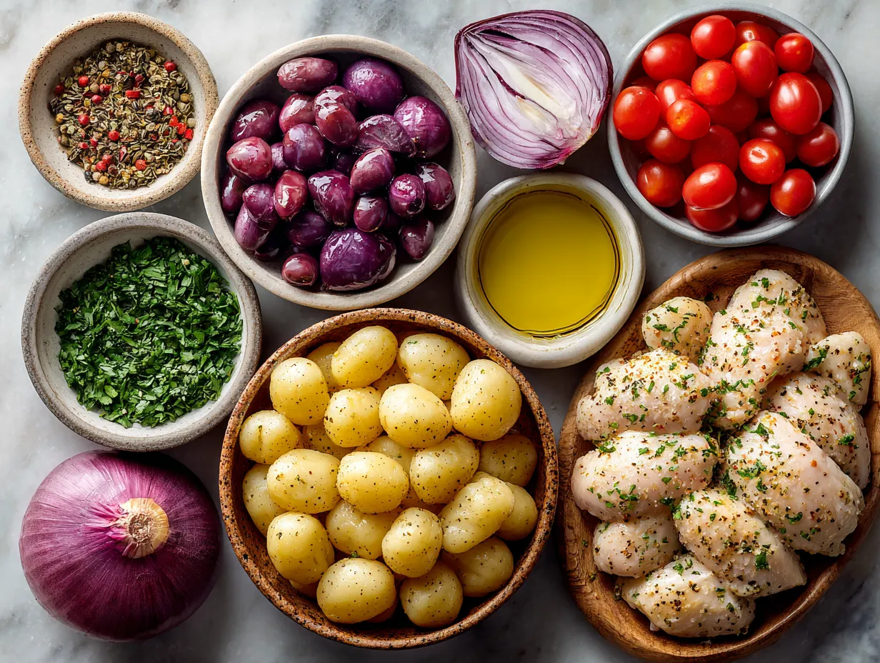 Ingredients for Tuscan Chicken and Gnocchi Skillet