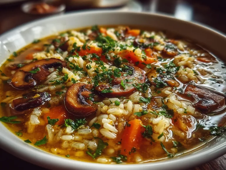 wild rice and mushroom soup